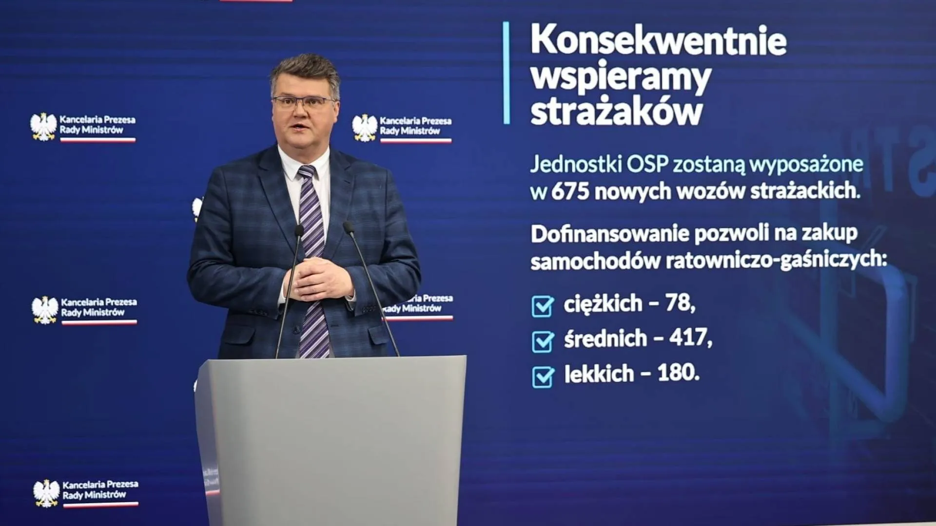 Wąsik: 675 nowych wozów dla OSP