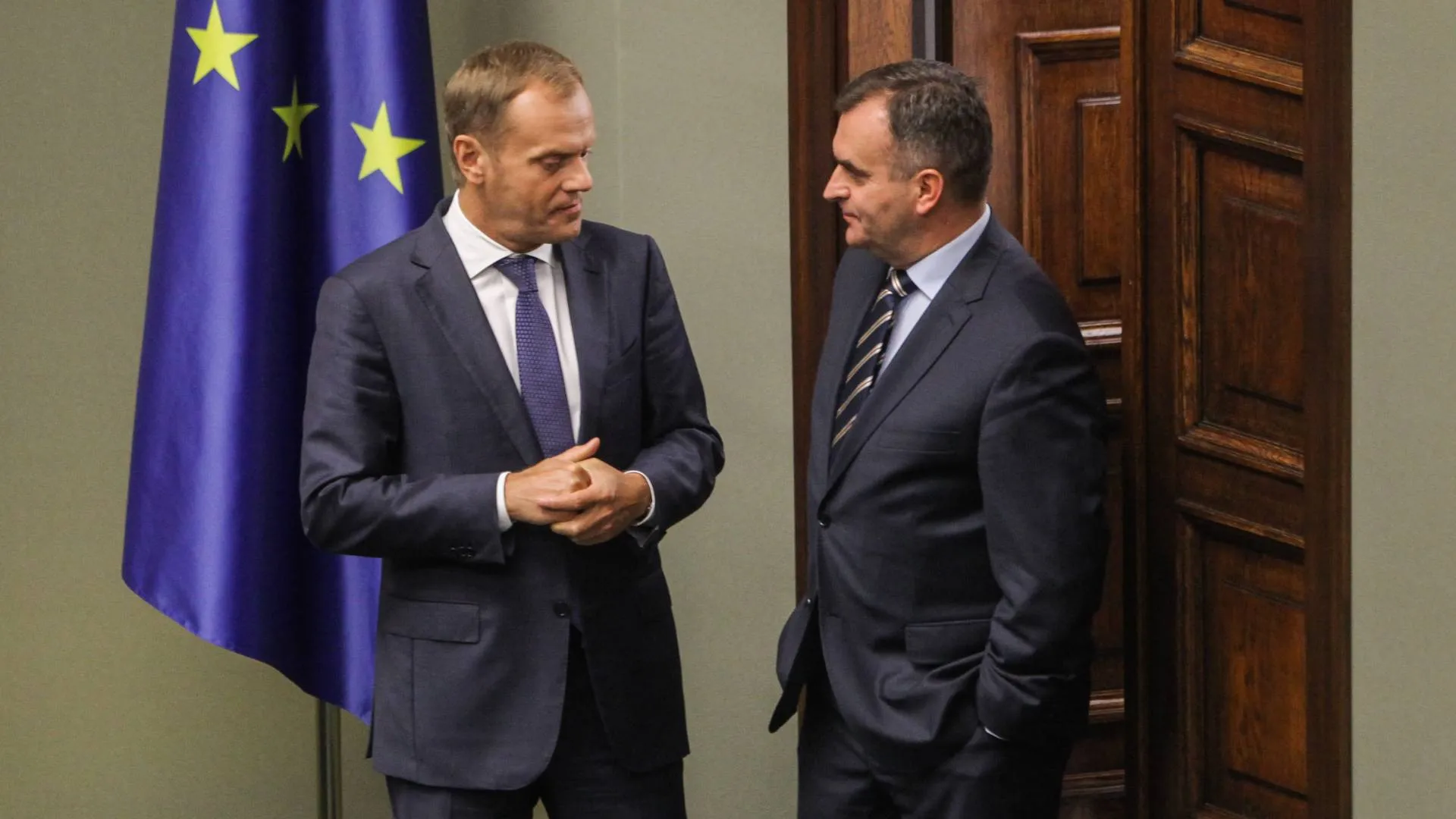 Donald Tusk i Włodzimierz Karpiński, zdjęcie z 2014 roku