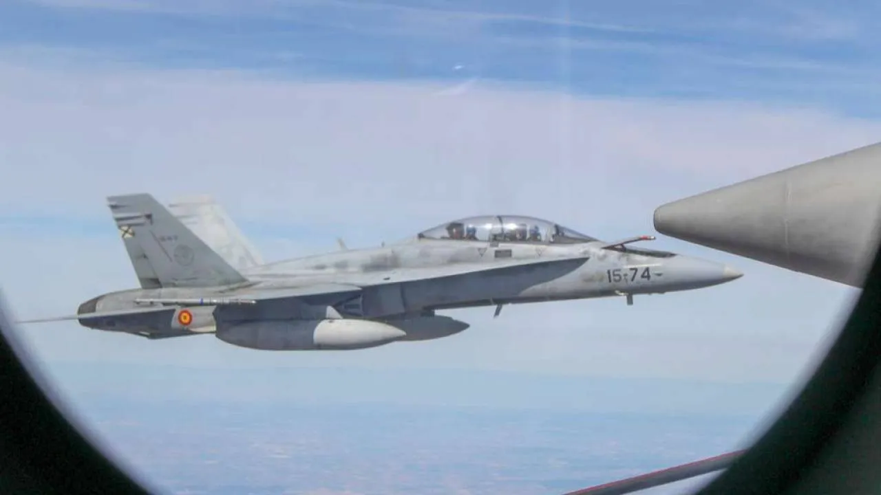 Rozbił się hiszpański myśliwiec F-18  [WIDEO]