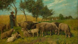 Skradziony z przedwojennej kolekcji muzeum w Bytomiu obraz „Owce i pasterz” Meyerheima odnalazł się... w Berlinie