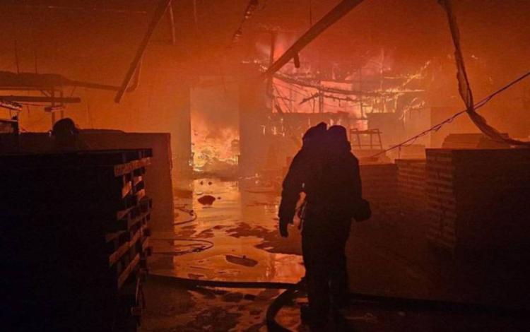 Pożary we Lwowie po rosyjskim ataku
