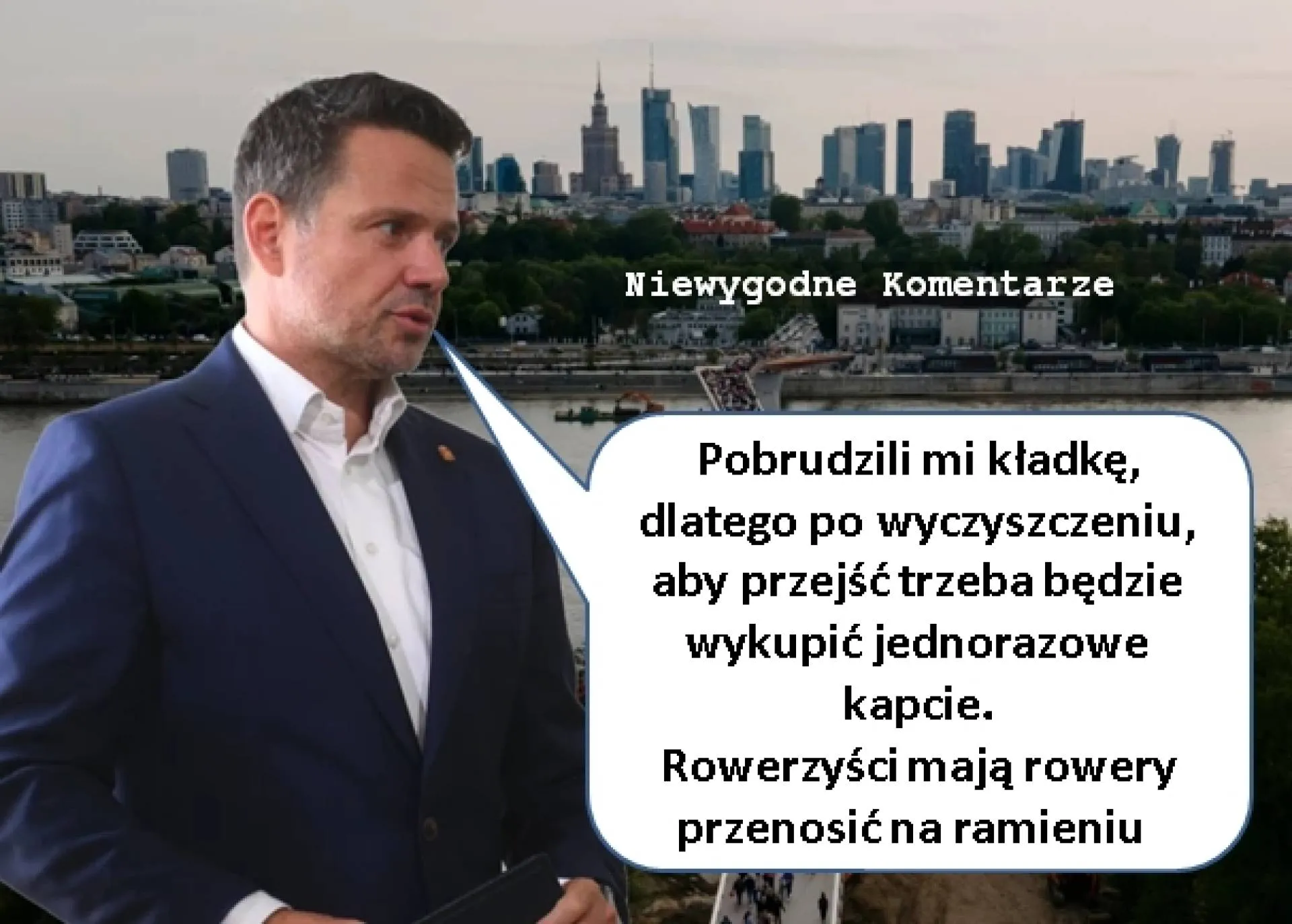 Kładka z obostrzeniami