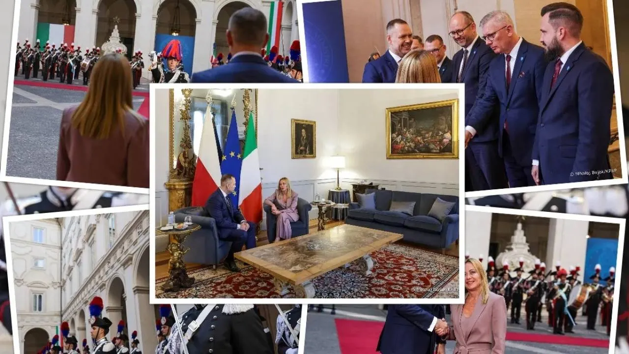 Karol Nawrocki i Giorgia Meloni