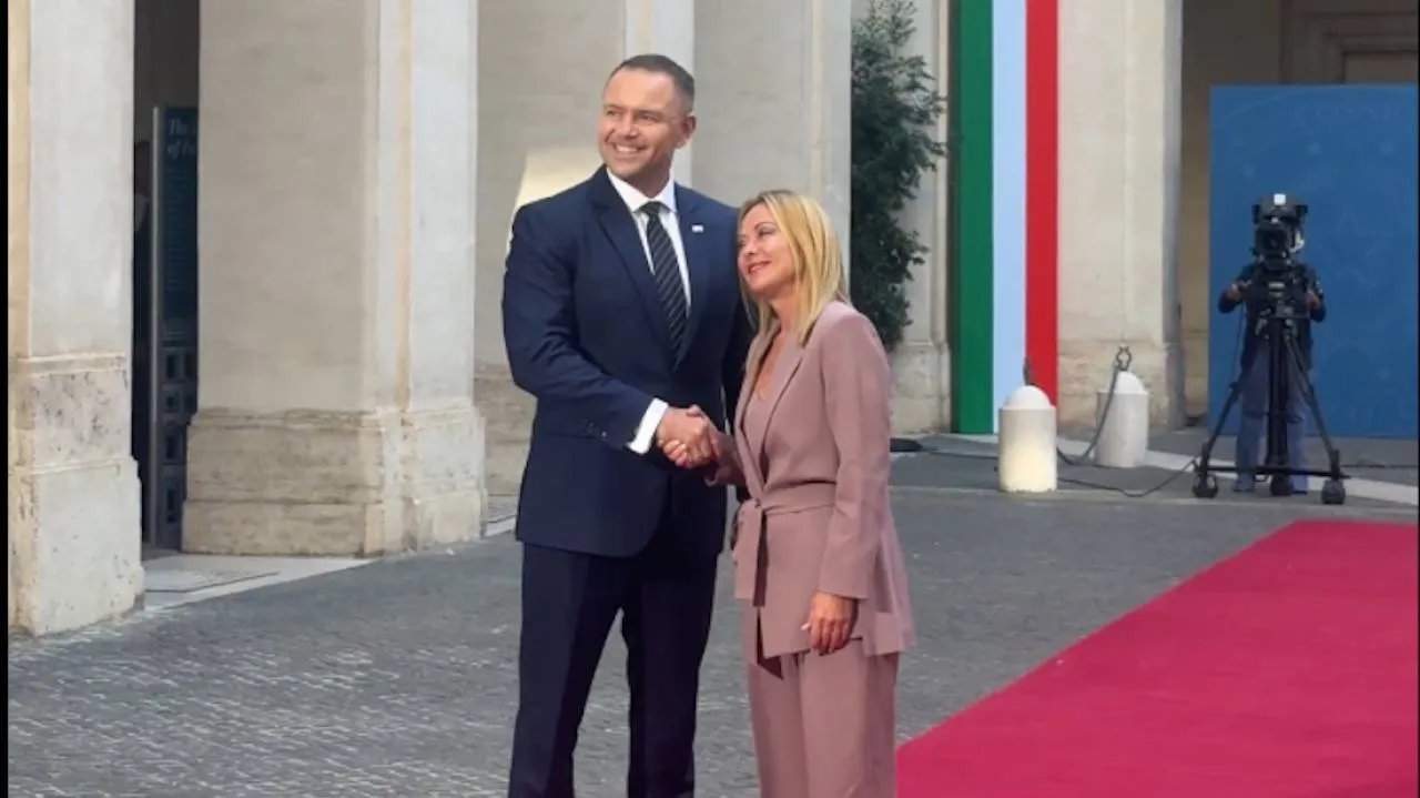 Karol Nawrocki i Giorgia Meloni