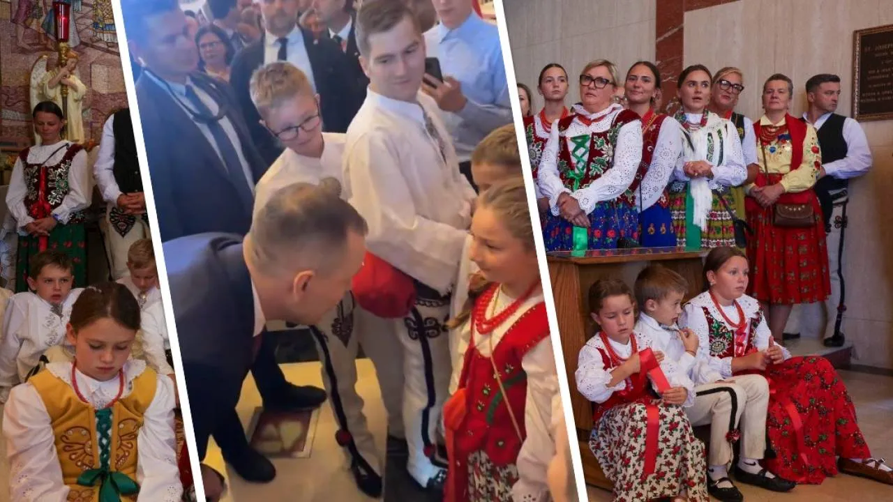 Prezydent Karol Nawrocki w Sanktuarium Matki Bożej Częstochowskiej w stanie Pensylwania