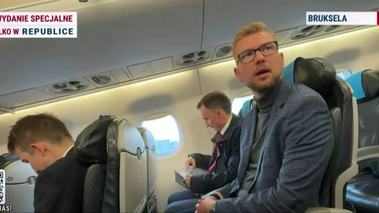 Zbigniew Ziobro w samolocie