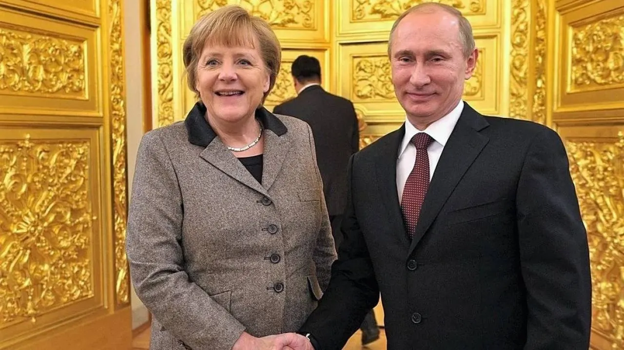 Angela Merkel i Władimir Putin