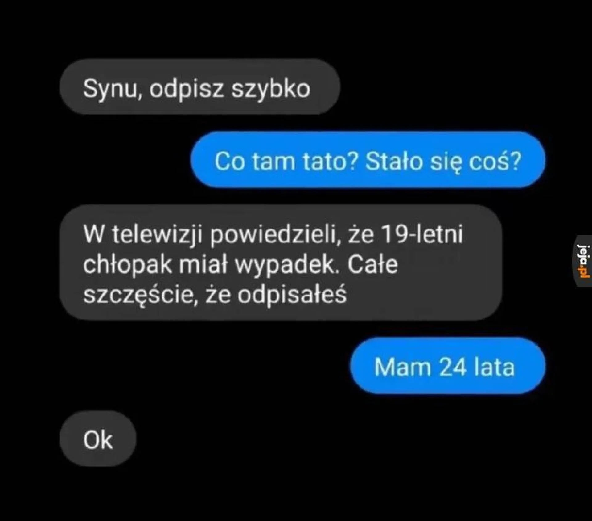Tata trzyma rękę na pulsie