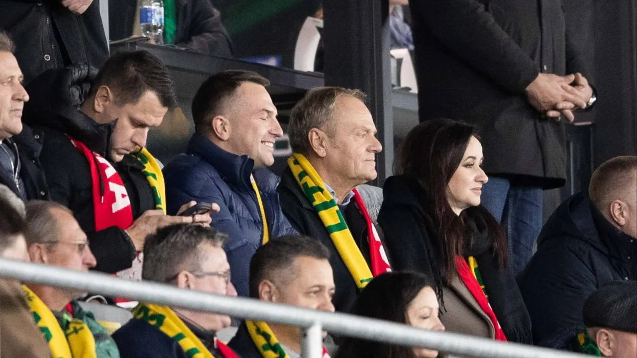 Tusk na meczu Tusk na meczu