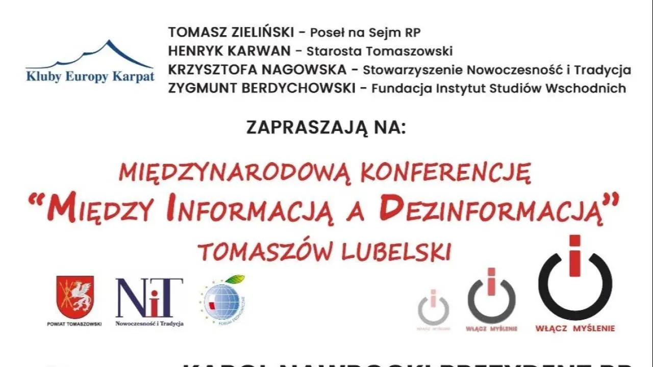 „Między informacją a dezinformacją” - Międzynarodowa Konferencja Klubu Europy Karpat
