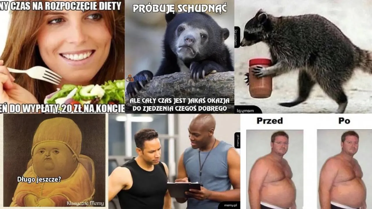 Czas zrzucić kilka kilogramów? Śmiech też pali kalorie! MEMY o diecie