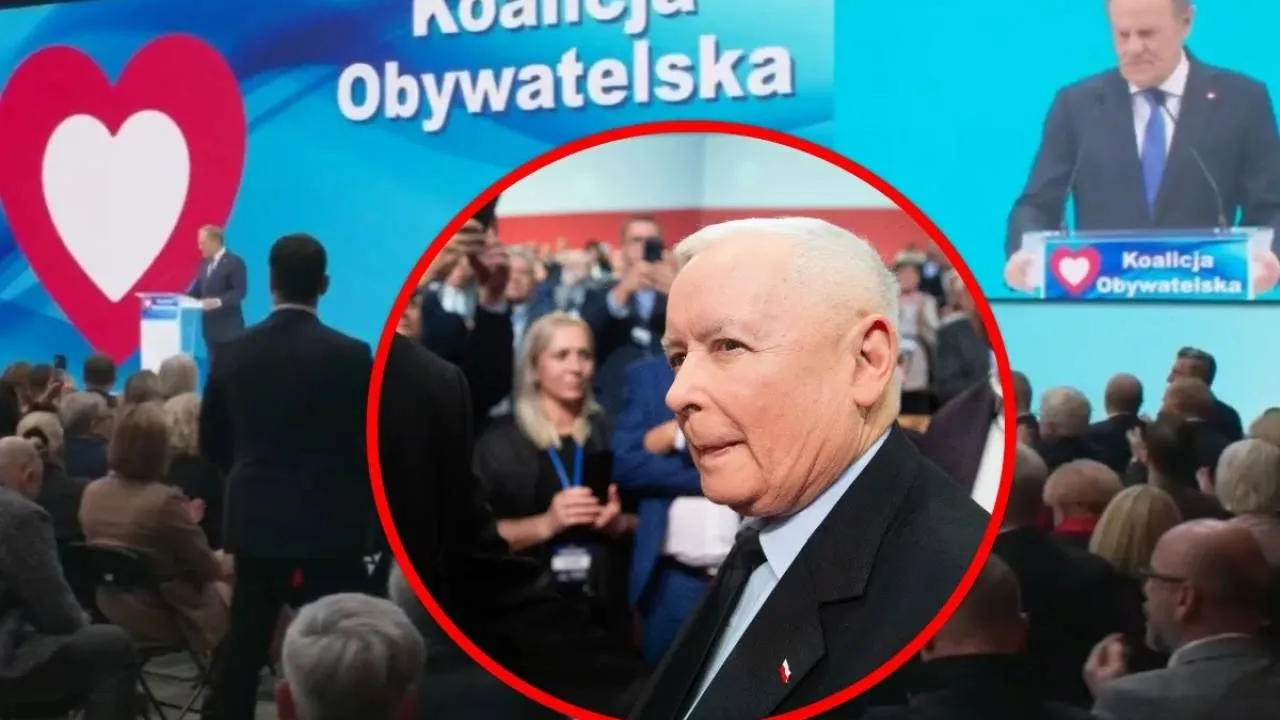 Prezes PiS zakpił z konwencji Platformy. „Oni są pierwsi, naprawdę, gratuluję”