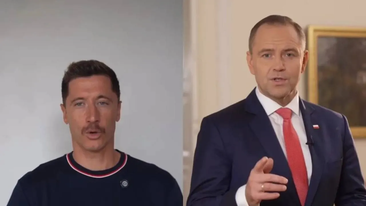 Robert Lewandowski i prezydent Karol Nawrocki