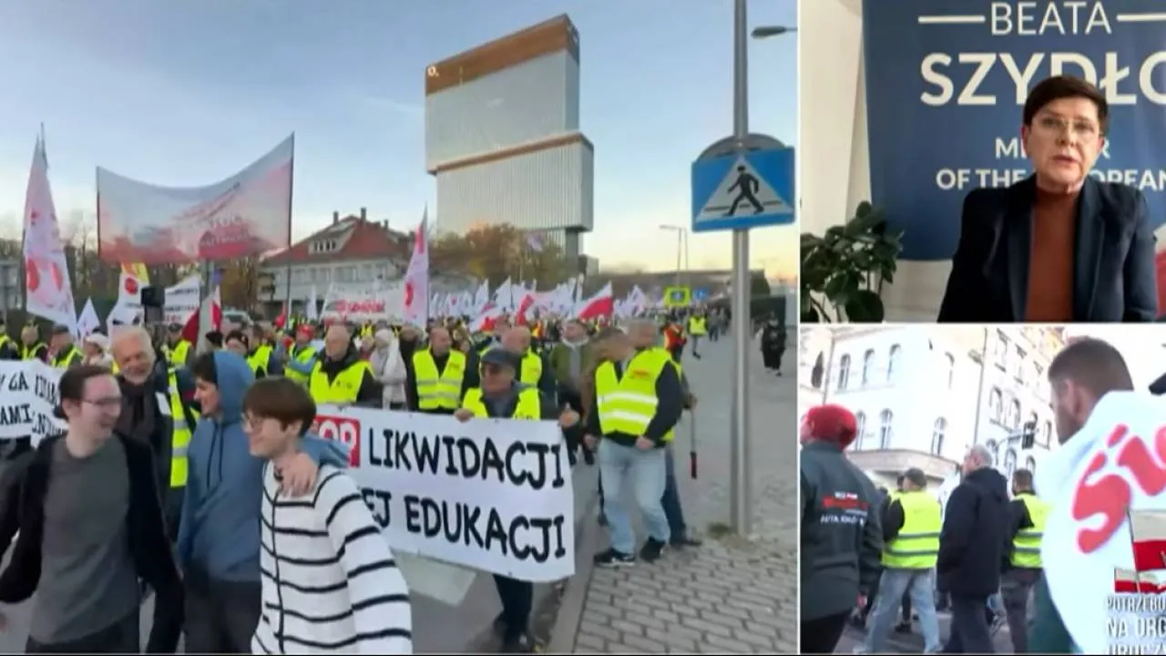 Wielki marsz protestacyjny w Katowicach. Szydło: Oni są w stanie powstrzymać szaleństwo Komisji Europejskiej
