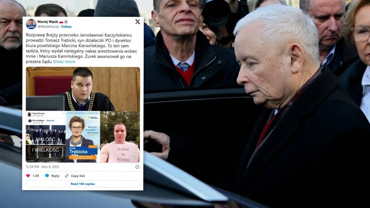 Kaczyński zabrał głos po rozprawie z Brejzą. Przewodził jej sędzia, o którym swego czasu było głośno
