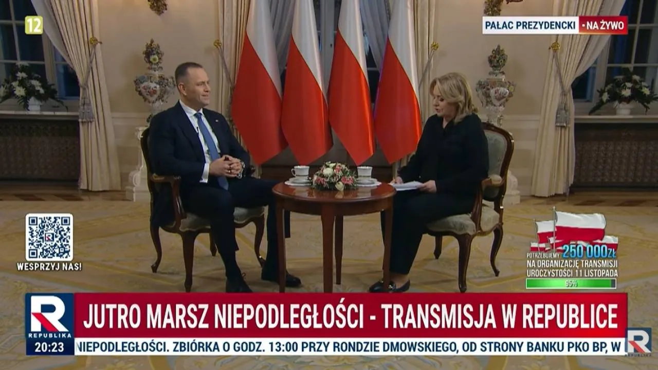 "To nie jest przypadek". Prezydent w TV Republika przypomniał prowokacje wobec Marszu Niepodległości