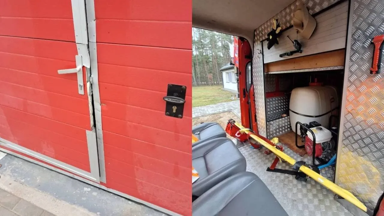 Nieprawdopodobny skandal. Włamali się do siedziby OSP. Skradziony sprzęt, zdewastowany wóz