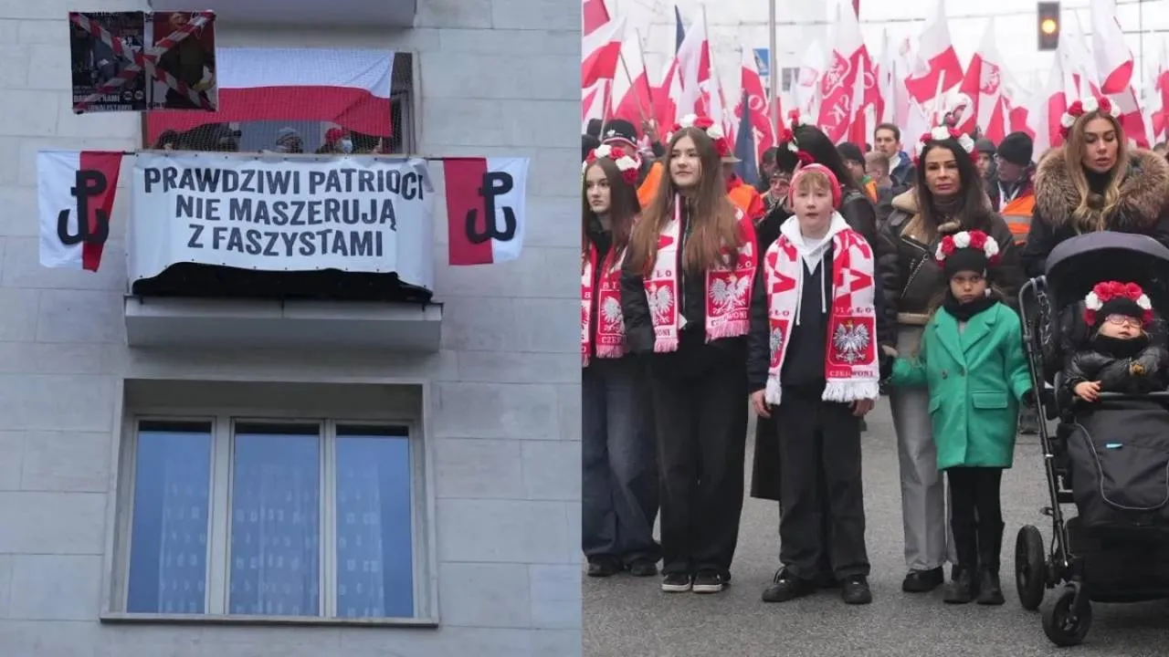 Prowokacja na Marszu Niepodległości. Faszyści? Zobacz, jak naprawdę wygląda to wydarzenie
