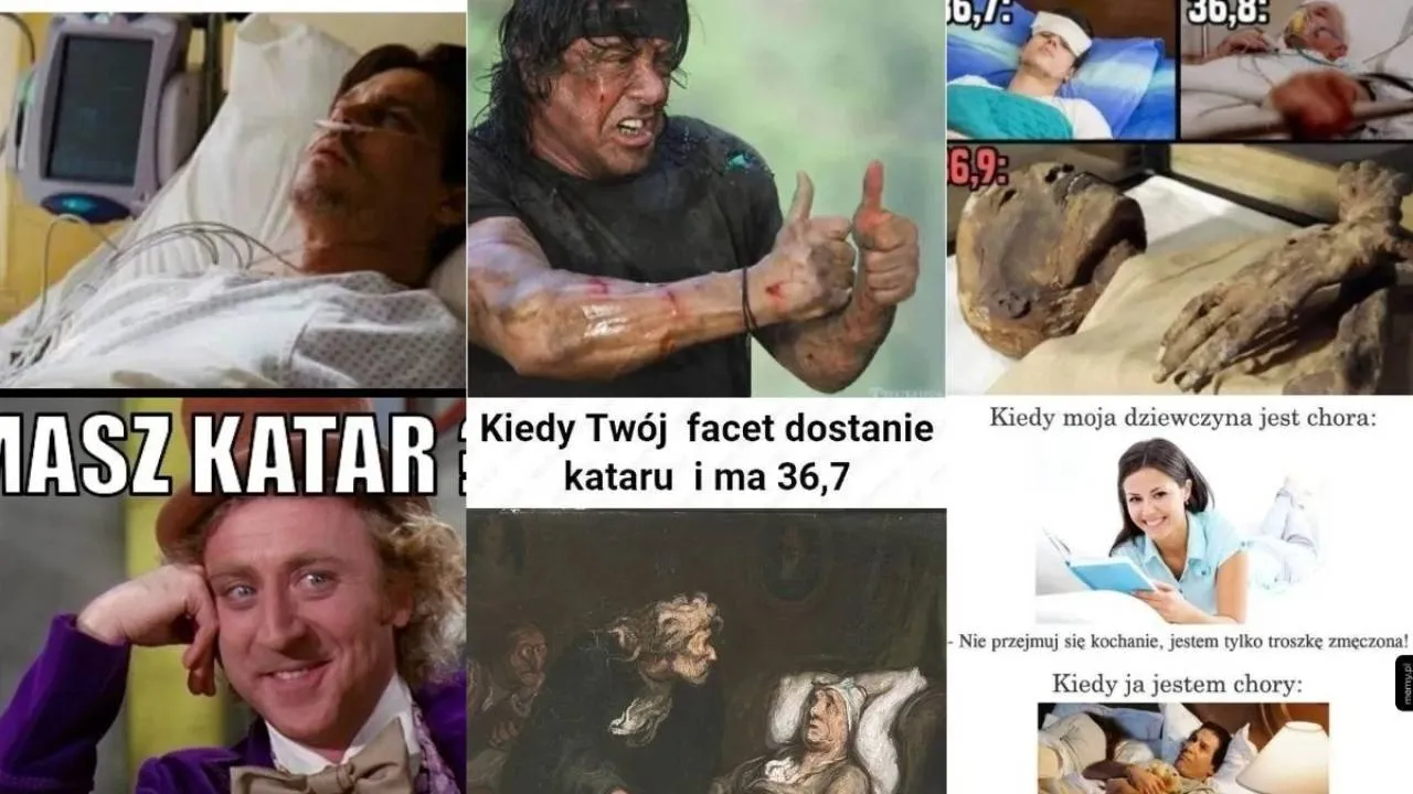 Męskie przeziębienie? Nie ma nic gorszego! ZOBACZ MEMY o chorujących facetach