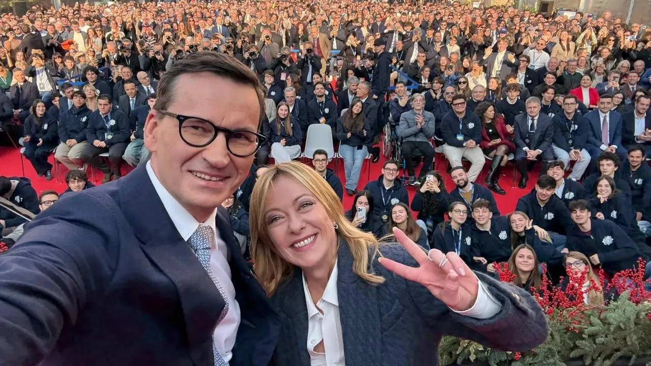 Mateusz Morawiecki i Giorgia Meloni