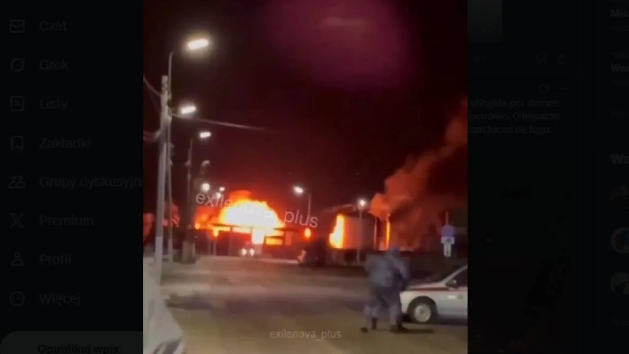 Ukraińskie drony uderzyły w rosyjską rafinerię. Wstrzymano loty na 10 lotniskach