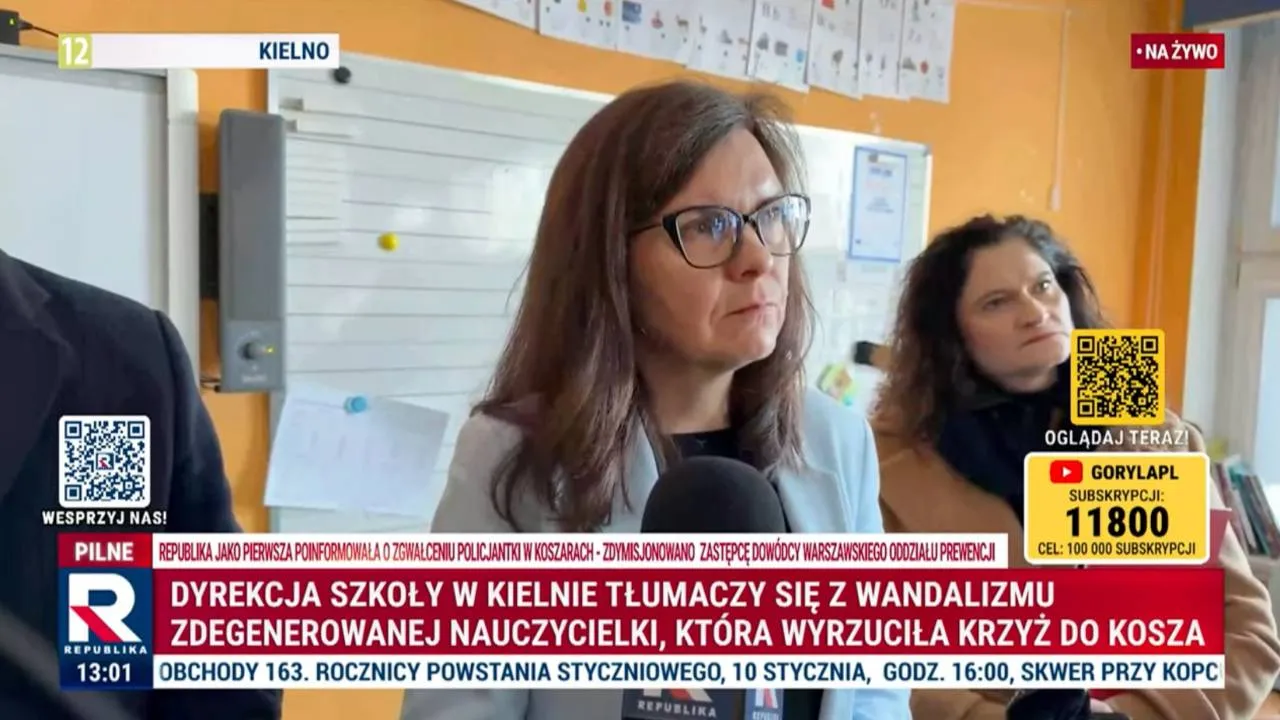 Dyrektor szkoły w Kielnie wezwała policję. Po tym, jak... wpuściła dziennikarzy do szkoły! [WIDEO]