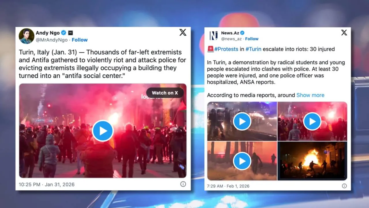 Dantejskie sceny na ulicach Włoch. Turyn ogarnięty brutalnymi zamieszkami [WIDEO]