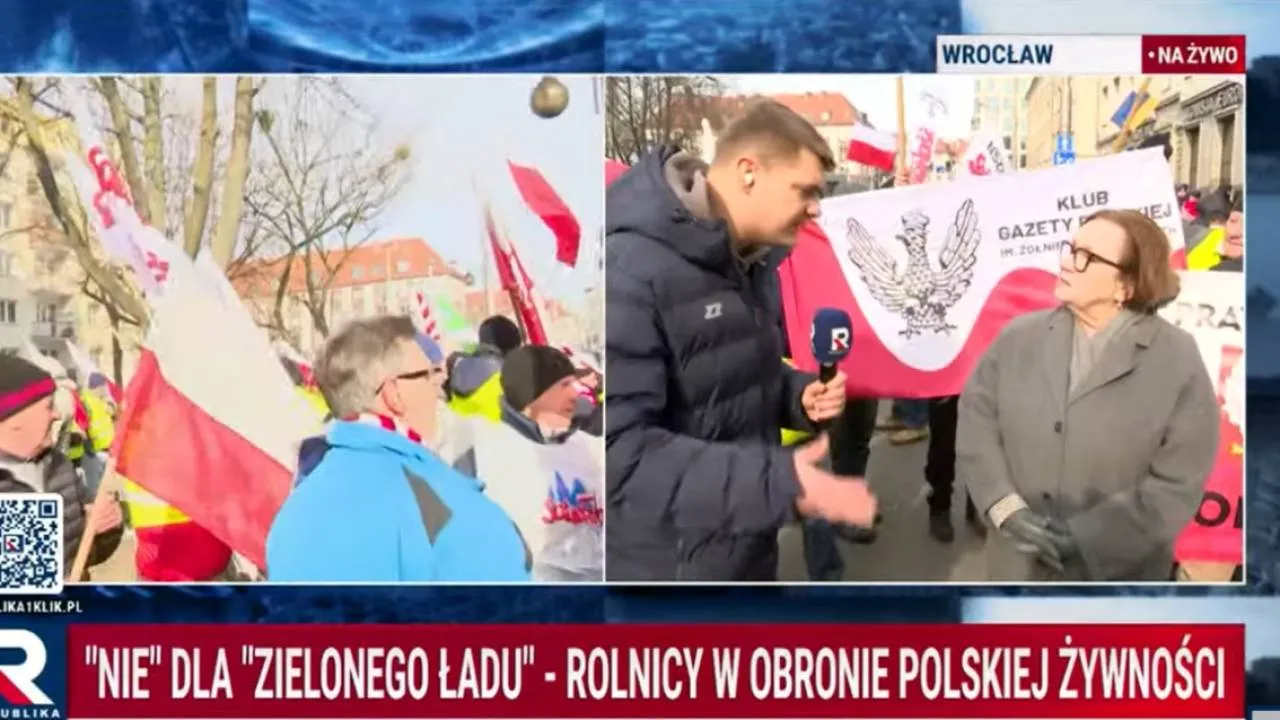 Ciągniki przed Urzędem Wojewódzkim we Wrocławiu. Rolnicy protestowali przeciw Mercosur