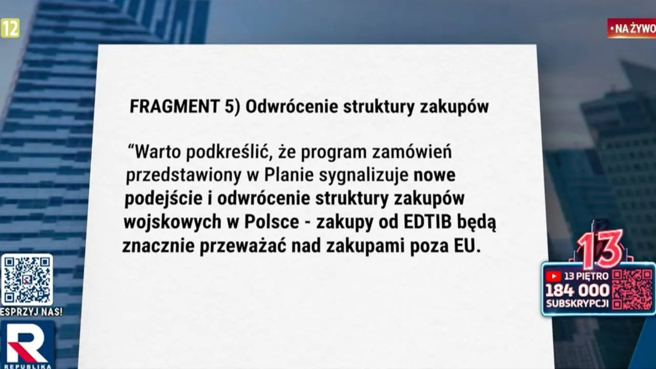 Co naprawdę zawiera umowa SAFE? Republika pokazała fragmenty. "Skierujemy pytania do MON"
