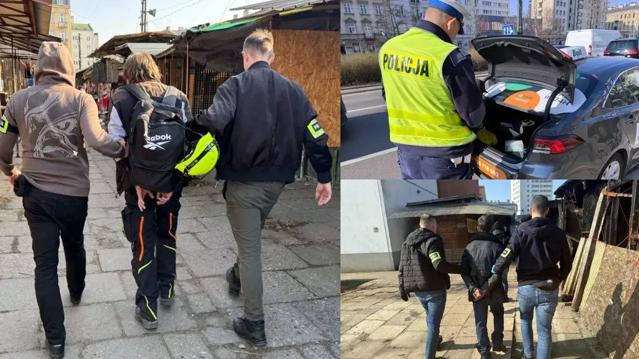 Akcja policji na targowiskach. Zatrzymali nielegalnych cudzoziemców i osoby poszukiwane [ZDJĘCIA i WIDEO]