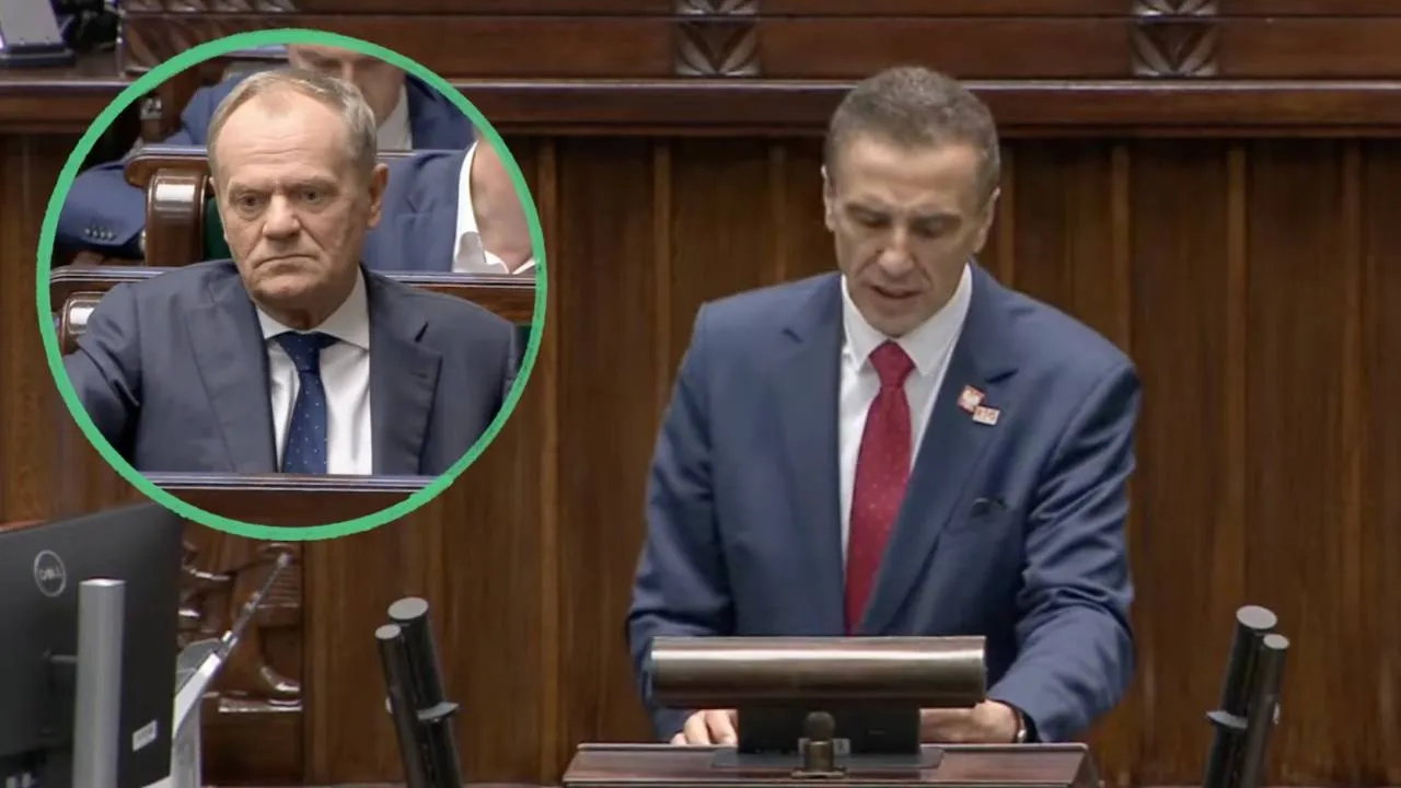 Jarosław Sachajko wywołał Donalda Tuska z mównicy sejmowej