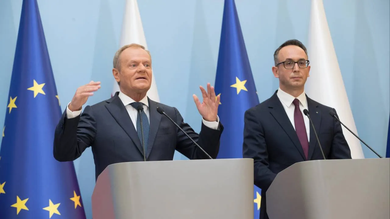 Donald Tusk i Dariusz Klimczak