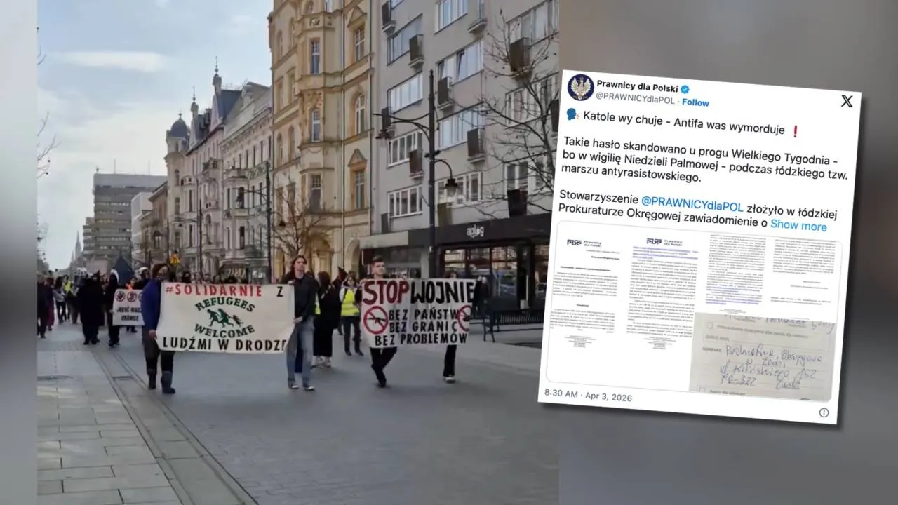 Obrzydliwe treści na marszu Antify w Łodzi. "Prawnicy dla Polski" zawiadamiają prokuraturę [ZOBACZ]