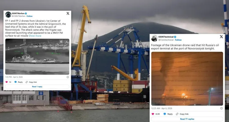 Pożar kluczowego portu Rosji. Ukraińcy zaatakowali dronami [WIDEO]