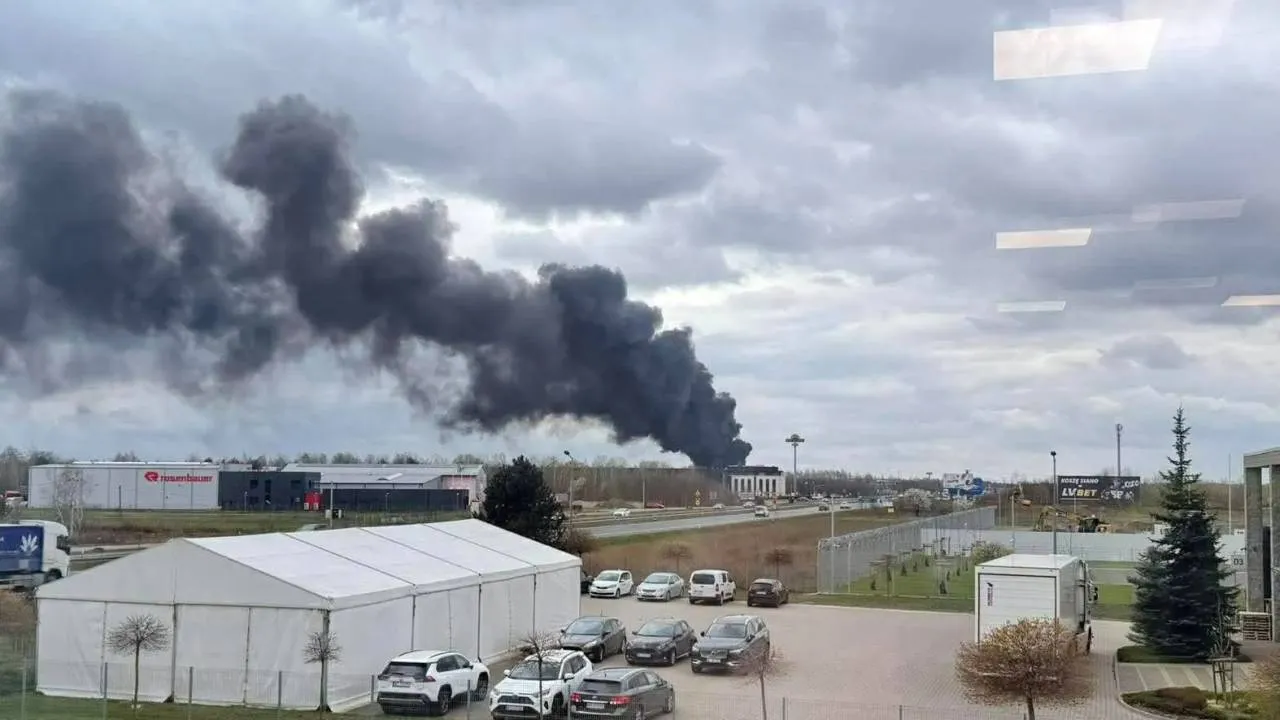 Potężny pożar pod Warszawą. Płonie zbiornik z paliwem i hala magazynowa [ZDJĘCIA]