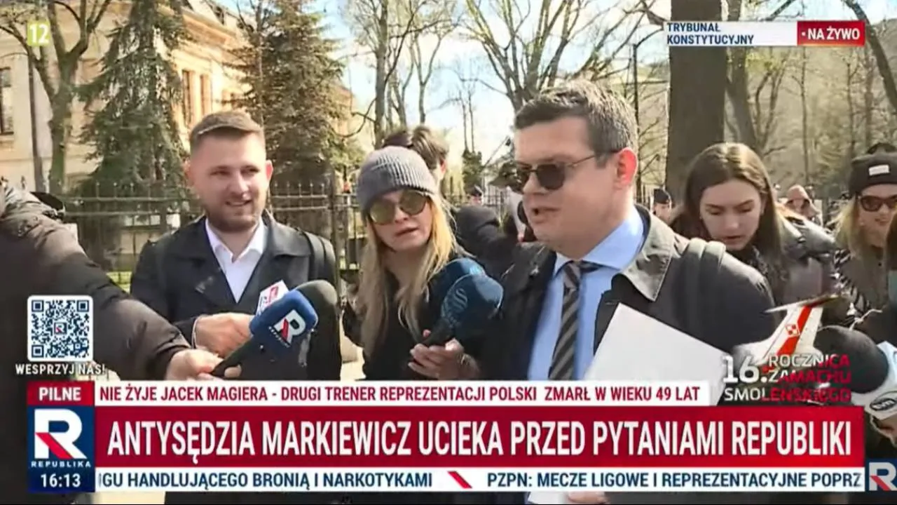 Pseudosędzia Markiewicz uciekł przed pytaniami Republiki. "Jest pan świadomy odpowiedzialności karnej?". WIDEO