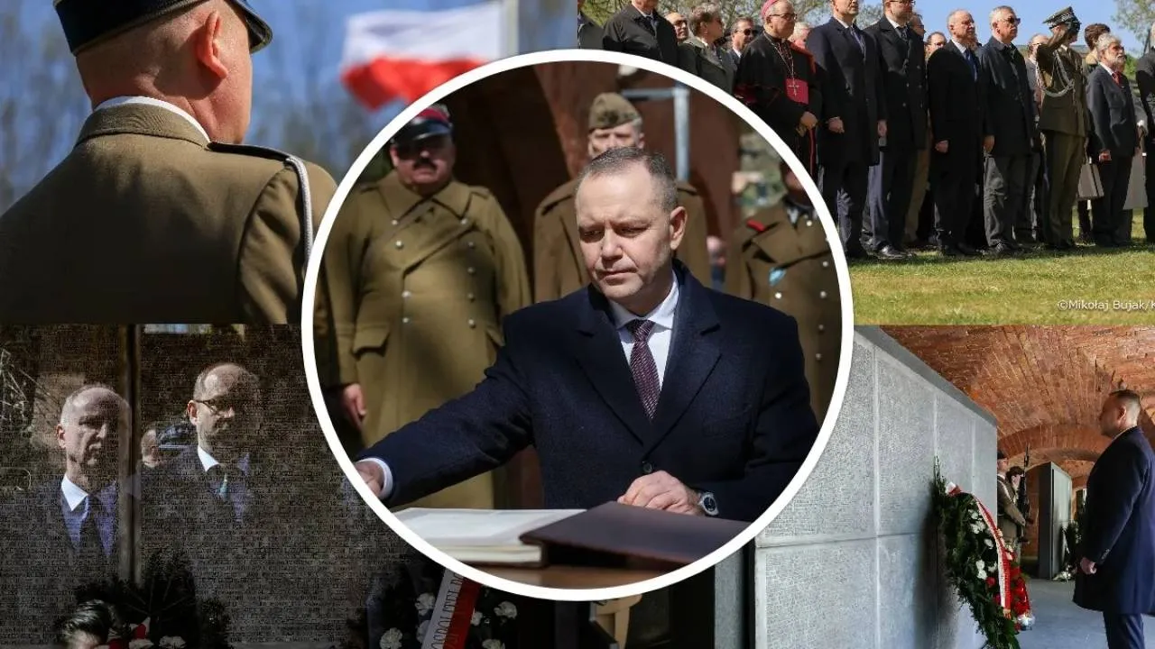 Prezydent Nawrocki: "Katyń to także symbol kłamstwa, sowieckiej propagandy". ZOBACZ ZDJĘCIA