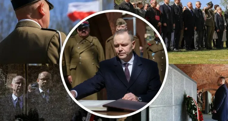 Prezydent Nawrocki: "Katyń to także symbol kłamstwa, sowieckiej propagandy". ZOBACZ ZDJĘCIA