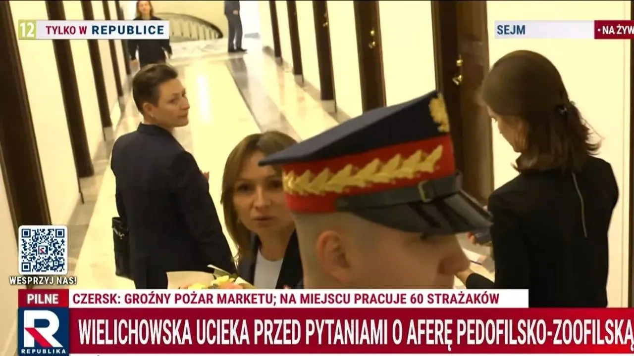 Monika Wielichowska pierwszy raz zabrała głos w sprawie, ale nie odpowiedziała na pytania Telewizji Republika