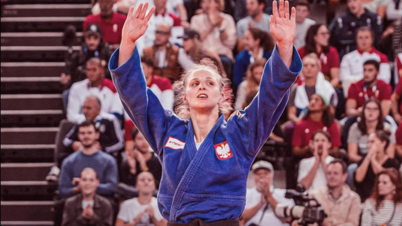 Angelika Szymańska na podium mistrzostw Europy. Polka wygrała przez ippon