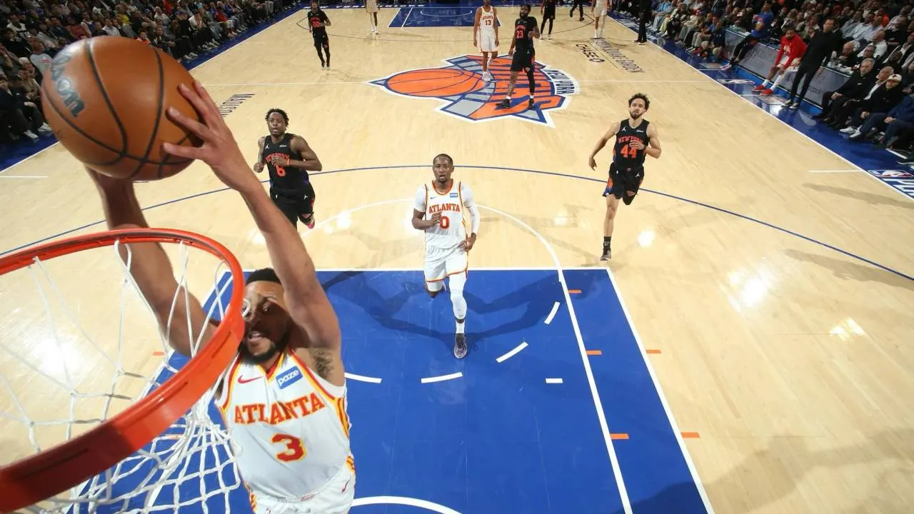 Knicks przegrywają thriller z Hawks. McCollum bohaterem, Sochan na ławce