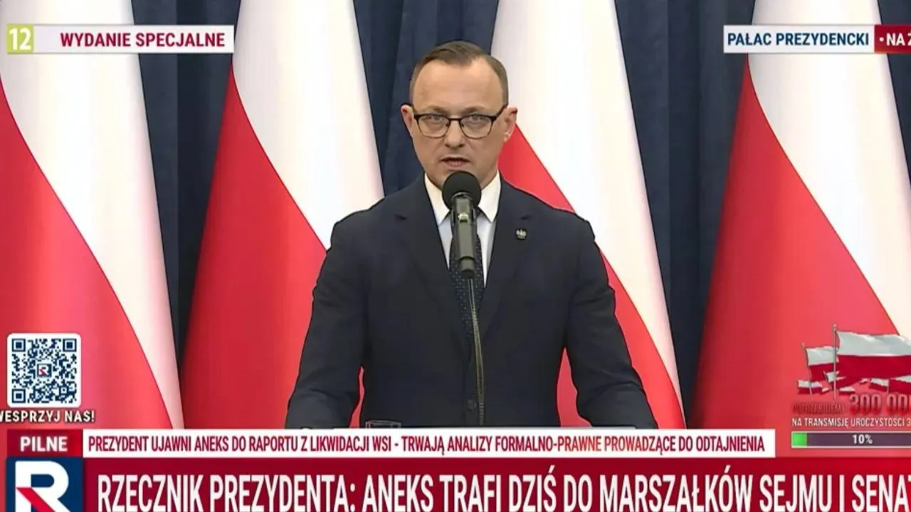 Leśkiewicz o aneksie do raportu z likwidacji WSI. "Dziś ten dokument trafi do kancelarii Sejmu i Senatu"