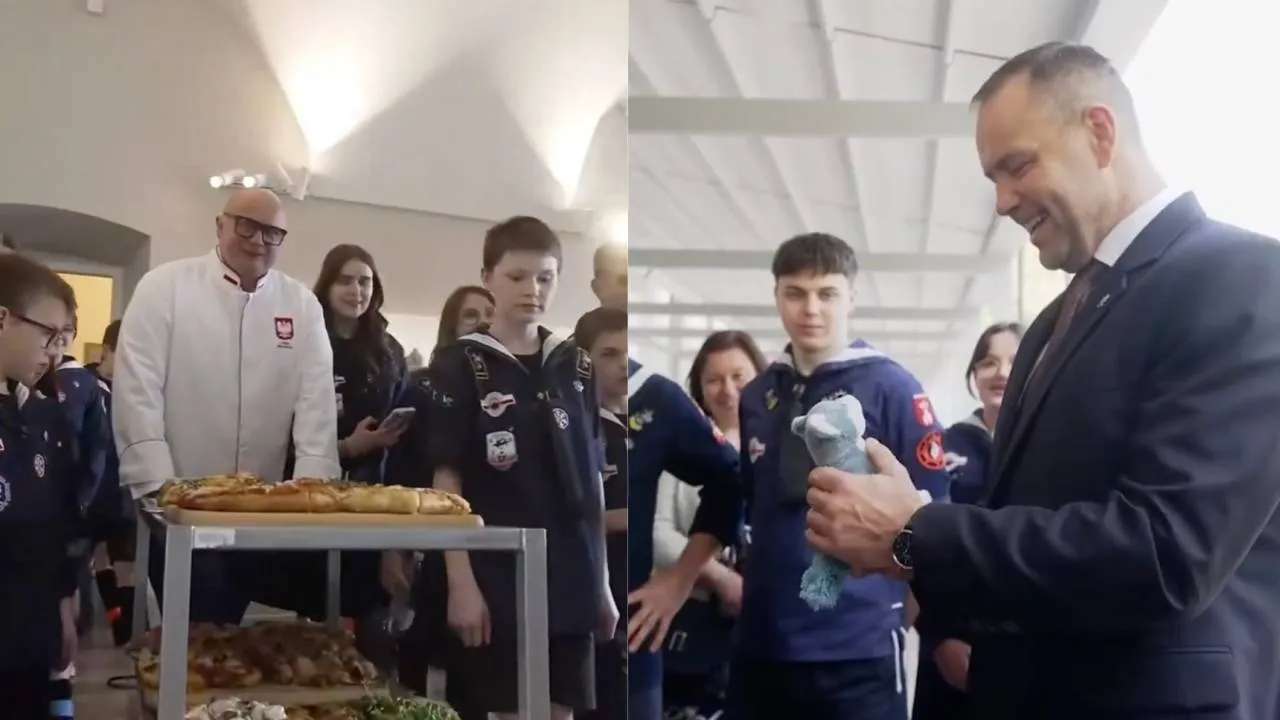 Prezydent dotrzymał słowa. Spotkał się z harcerzami na pizzy. I to w Pałacu Prezydenckim!