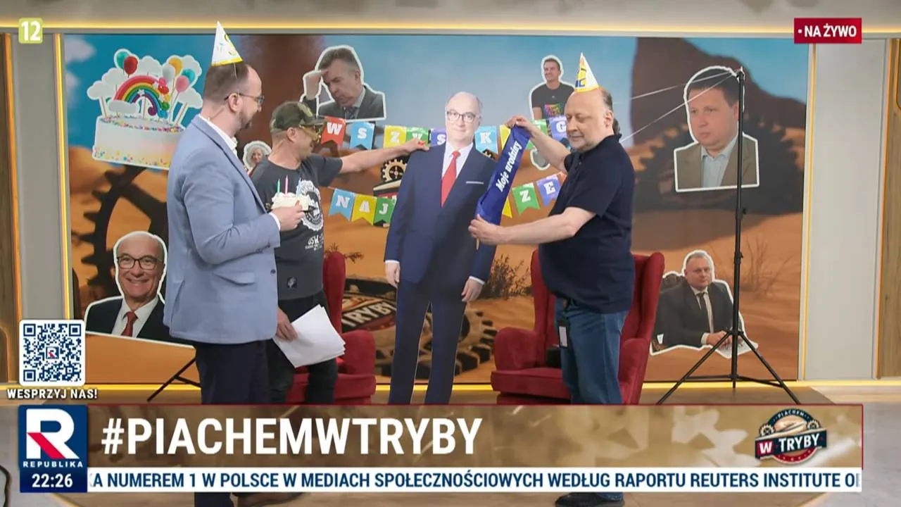 Sto lat dla Czarzastego także w Republice! „Niech mu gwiazda bolszewicka nigdy nie zagaśnie” (FILM)
