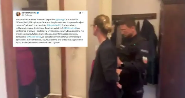 Rzeczniczka MSWiA o "rzekomym" nękaniu pracownika TV Republika. Dziennikarzom zarzuca... "sianie nienawiści"