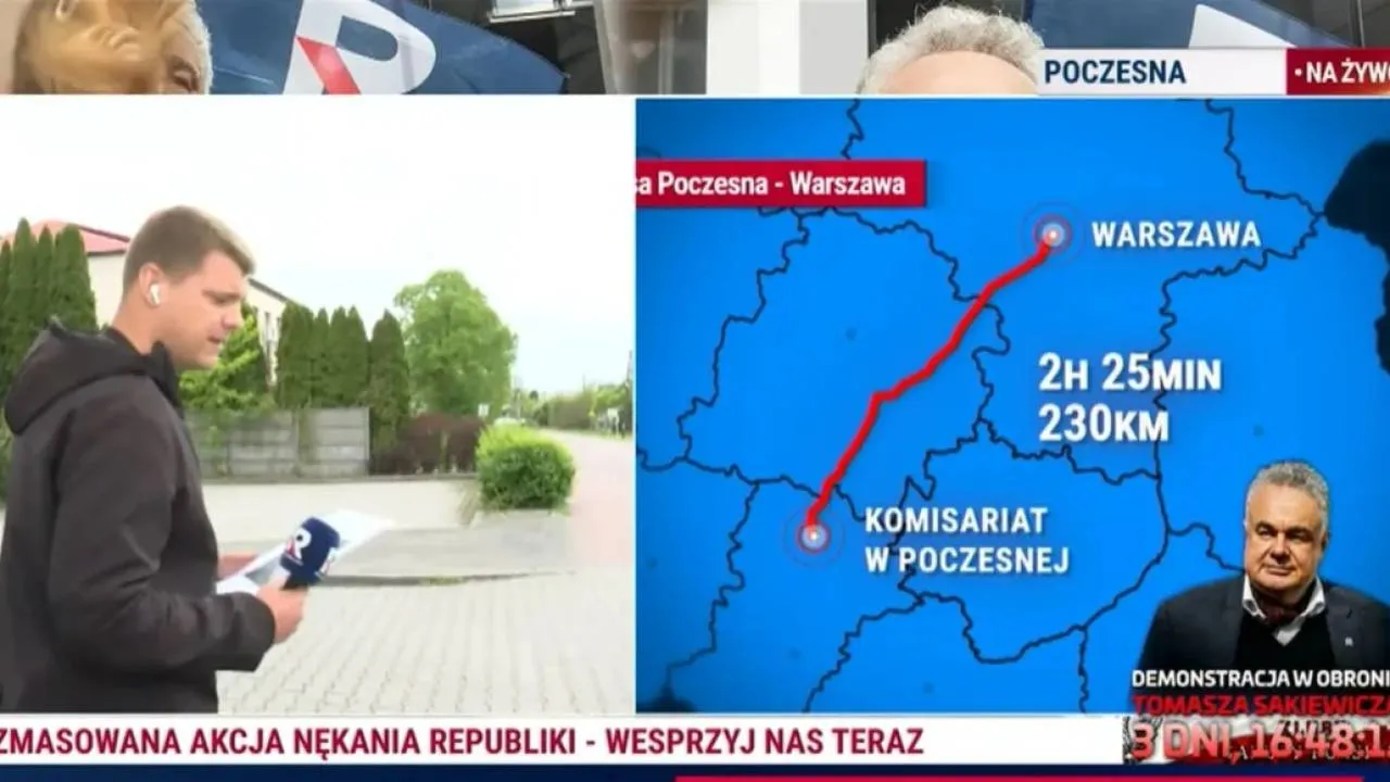 Skąd w Warszawie policja z Poczesnej? Mnożą się pytania po interwencji u Sakiewicza