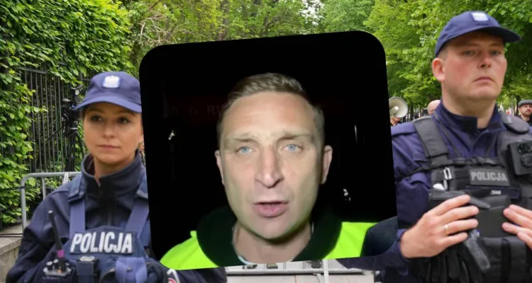 Legitymowanie w "Miasteczku Gniewu". Policja utrudnia protest [FOTO]