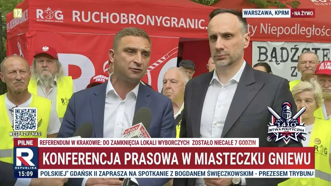 Bąkiewicz: Miasteczko Gniewu pozostaje przed Kancelarią Premiera
