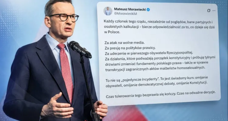Uderzyli w prezydenta. Morawiecki: To nie są „pojedyncze incydenty”. To jest świadomy kurs