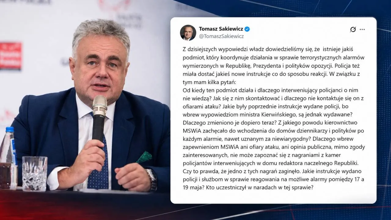 Fałszywe alarmy paraliżują państwo. Sakiewicz ma wiele pytań do rządzących